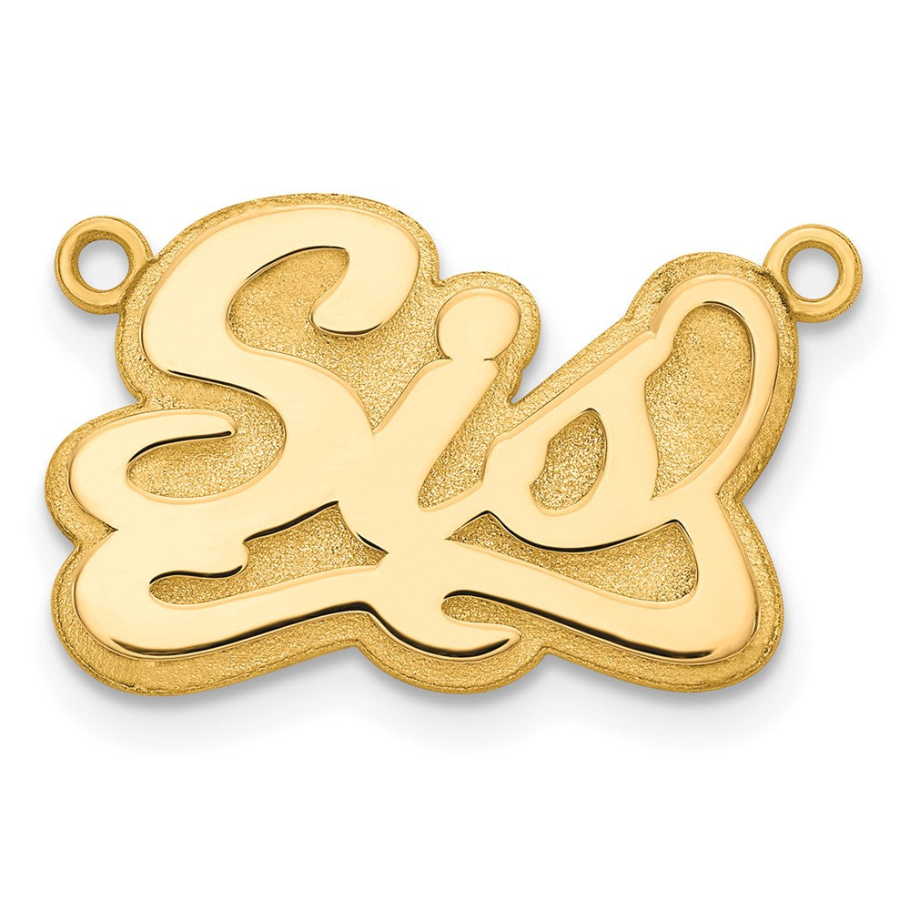 Gold Plated Sterling Silver/Gold 3D Polished Name Plate