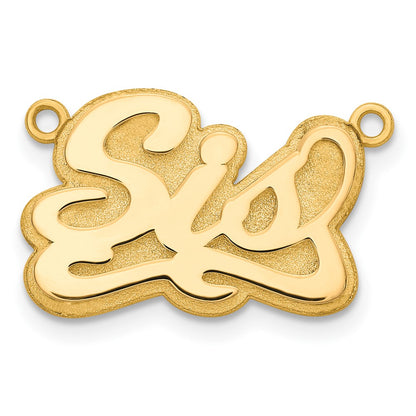 Gold Plated Sterling Silver/Gold 3D Polished Name Plate