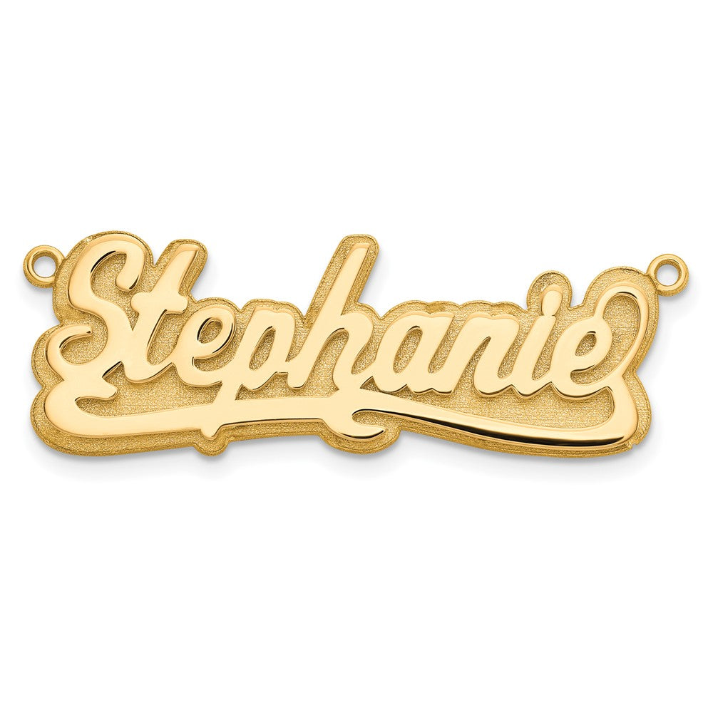 Gold Plated Sterling Silver/Gold 3D Polished Name Plate