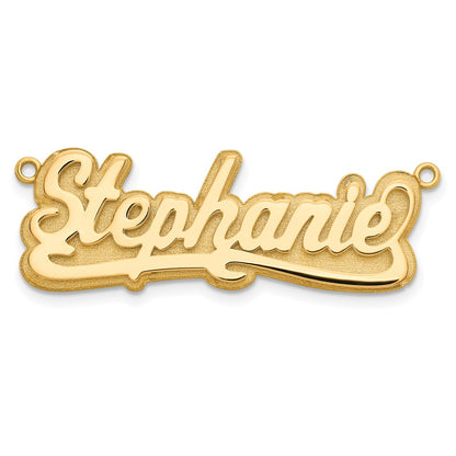 Gold Plated Sterling Silver/Gold 3D Polished Name Plate