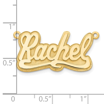 Gold Plated Sterling Silver/Gold 3D Polished Name Plate