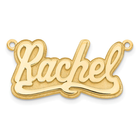 Gold Plated Sterling Silver/Gold 3D Polished Name Plate