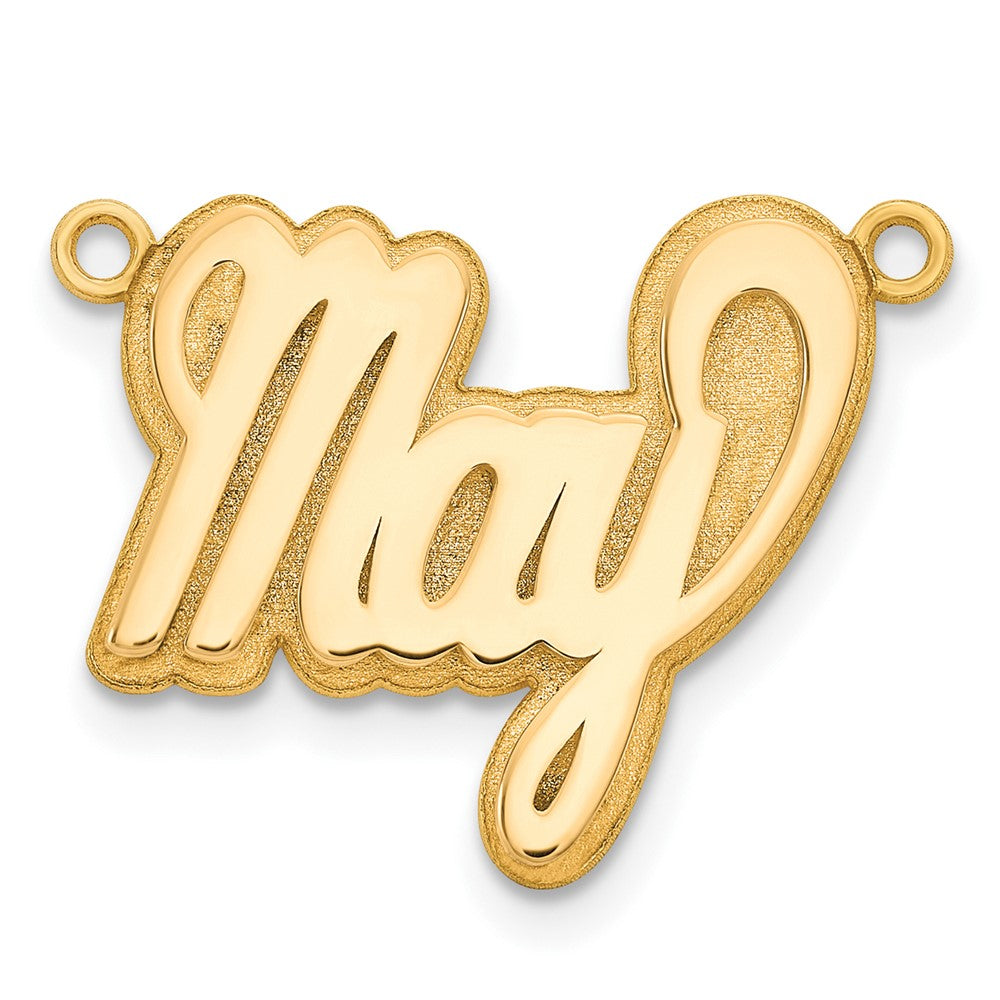 Gold Plated Sterling Silver/Gold 3D Polished Name Plate