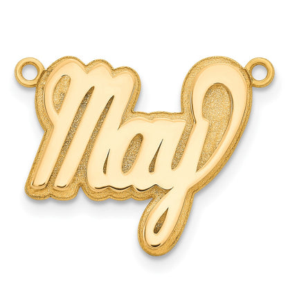 Gold Plated Sterling Silver/Gold 3D Polished Name Plate