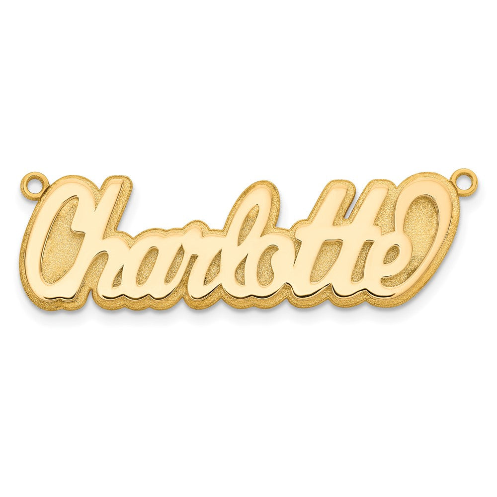 Gold Plated Sterling Silver/Gold 3D Polished Name Plate