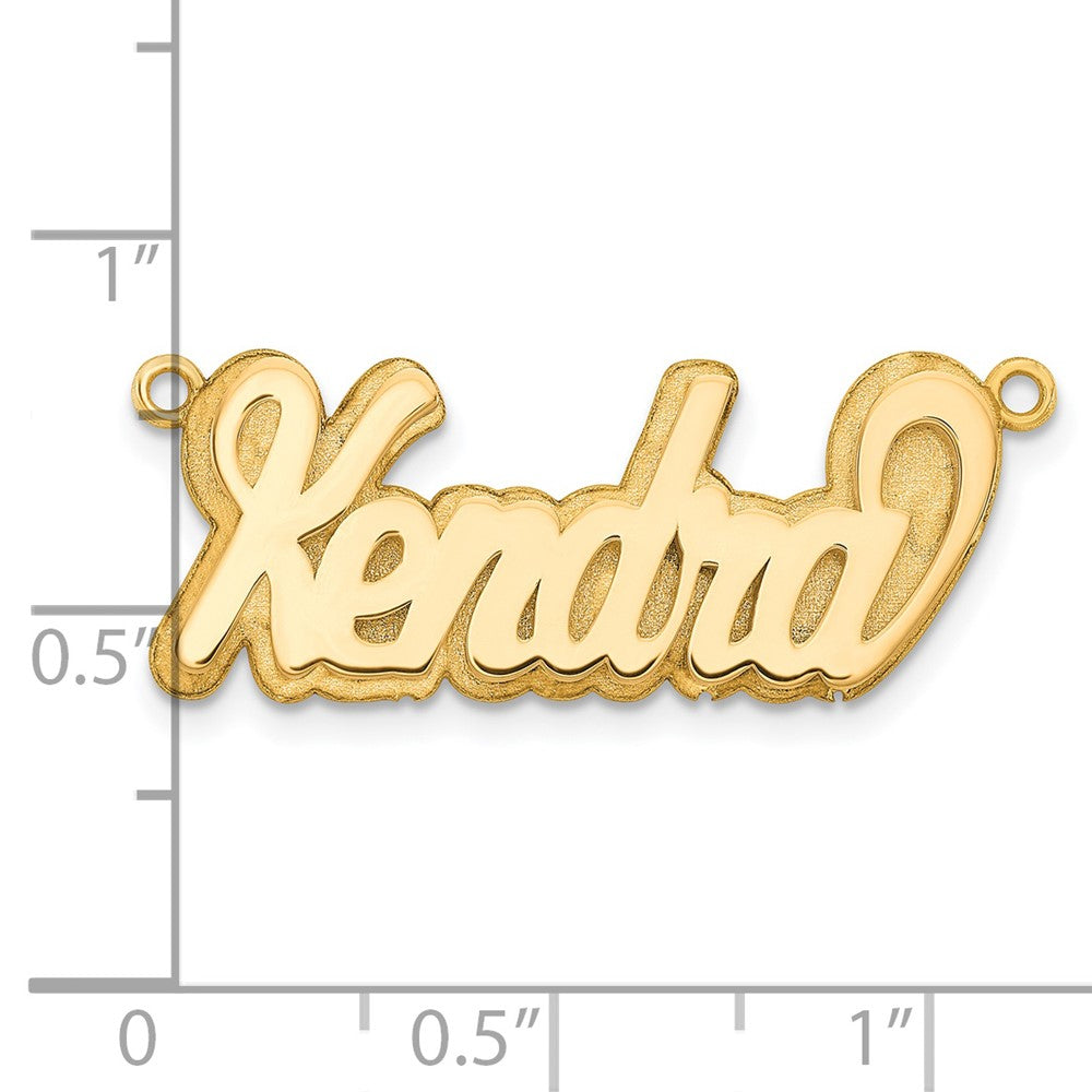 Gold Plated Sterling Silver/Gold 3D Polished Name Plate