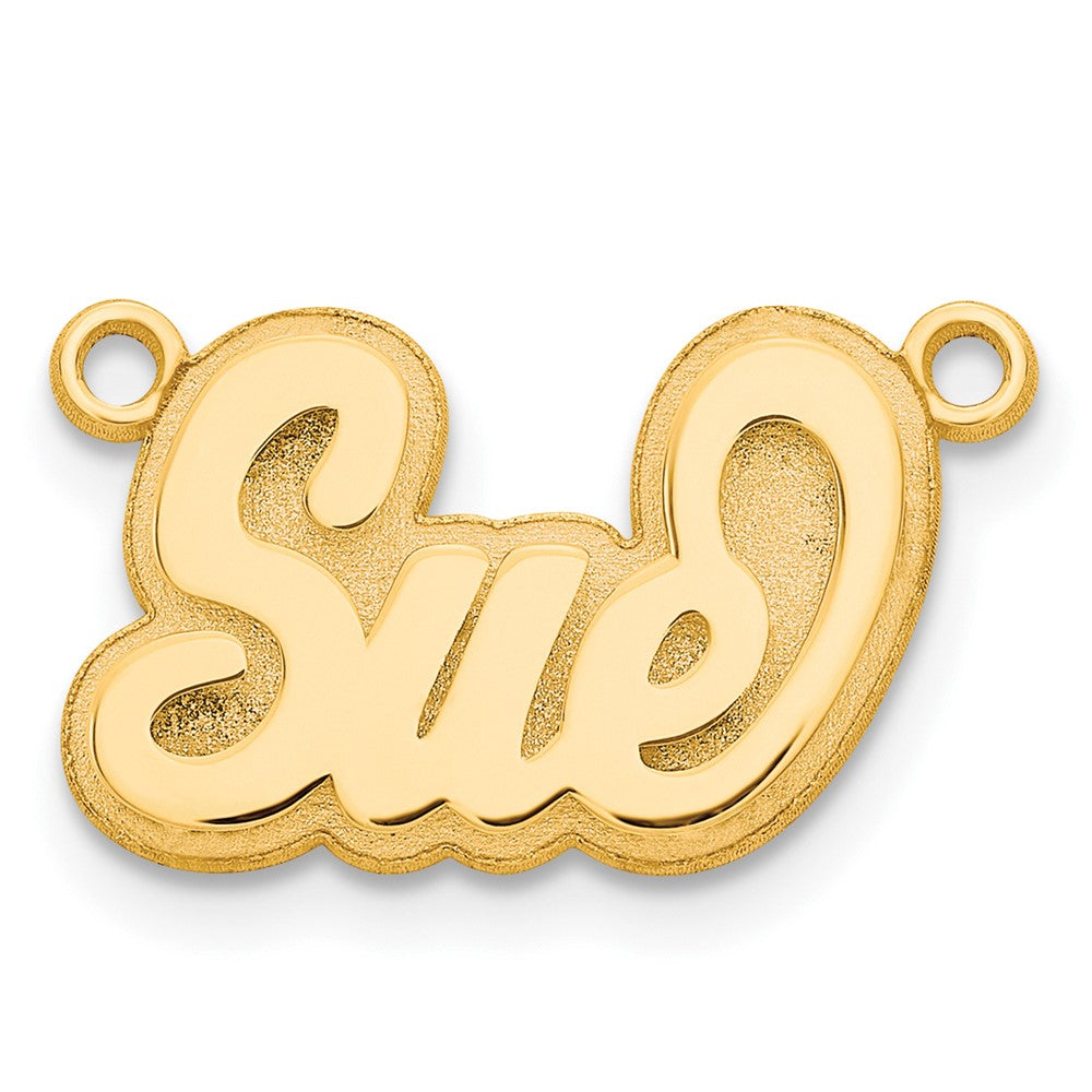 14K Yellow Gold Polished 3D Name Plate
