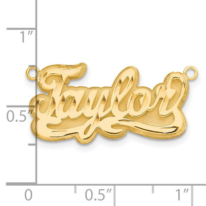 14K Yellow Gold 3D Diamond Cut Name Plate