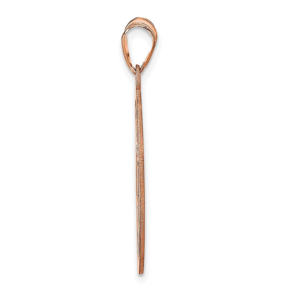 14K Rose Gold Round Monogram Pendant