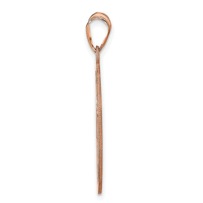 14K Rose Gold Round Monogram Pendant