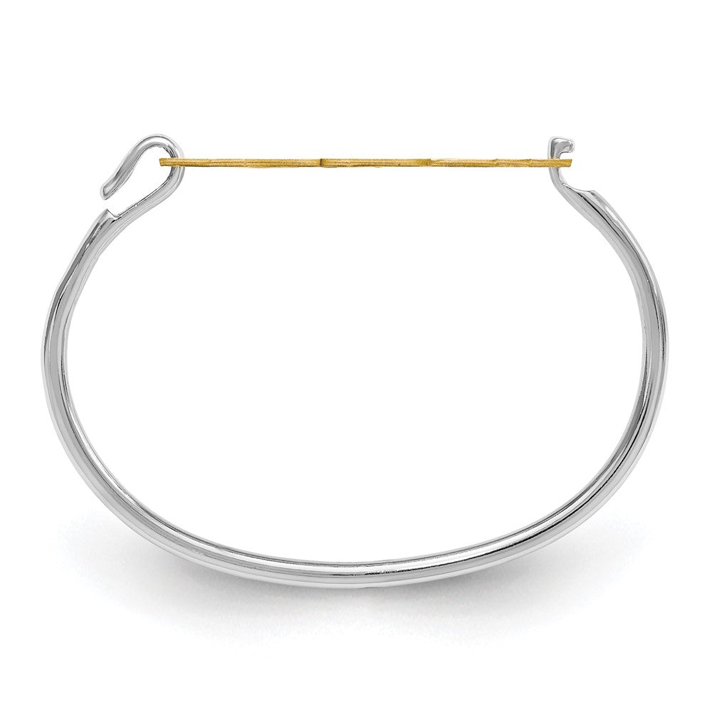 Gold Plated Monogram With Sterling Silver Bangle