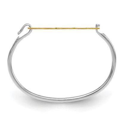 Gold Plated Monogram With Sterling Silver Bangle
