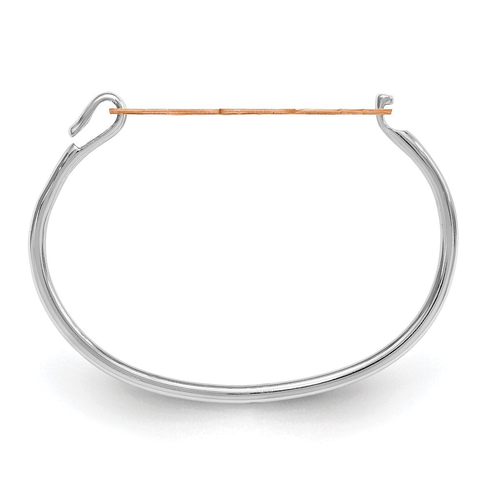 Rose Plated Sterling Silver/Rose Monogram With Silver Bangle