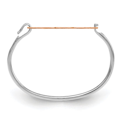 Rose Plated Sterling Silver/Rose Monogram With Silver Bangle