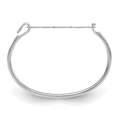 Sterling Silver Rhodium Plated Monogram With Bangle