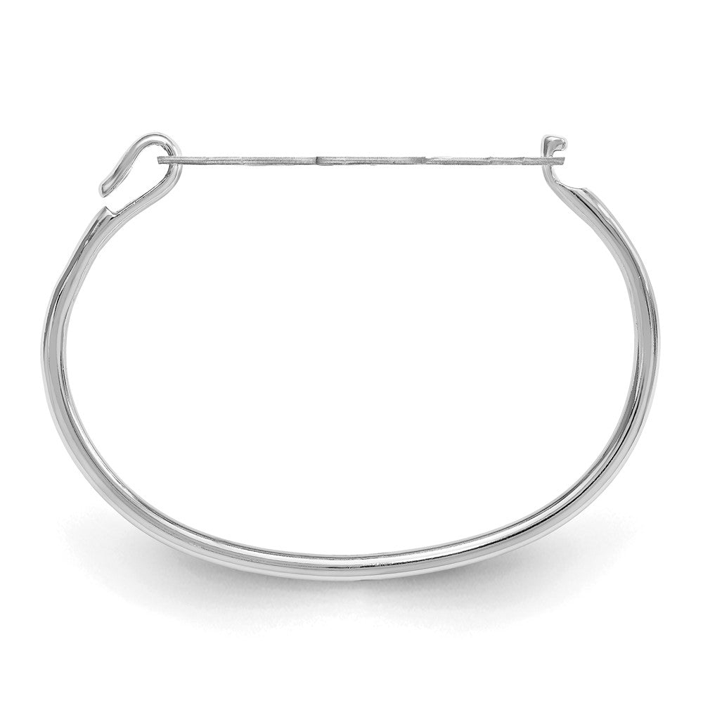 14K White Gold Monogram With Sterling Silver Bangle