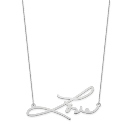 Sterling Silver Silver/Rhodium Plated Signature Necklace