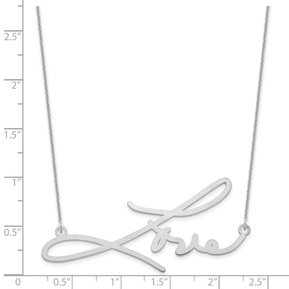 Sterling Silver Silver/Rhodium Plated Signature Necklace
