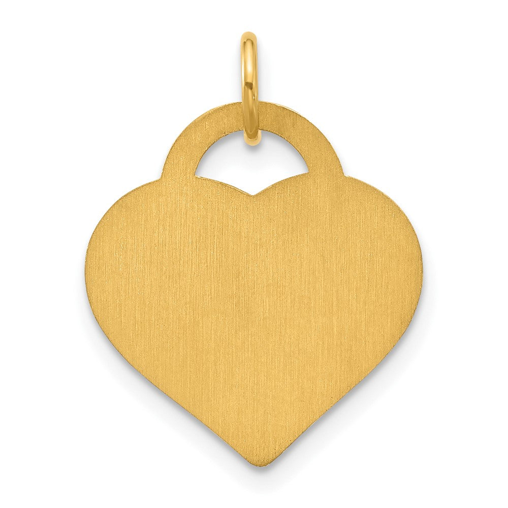 14K Yellow Gold Monogram Heart Charm
