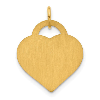 14K Yellow Gold Monogram Heart Charm