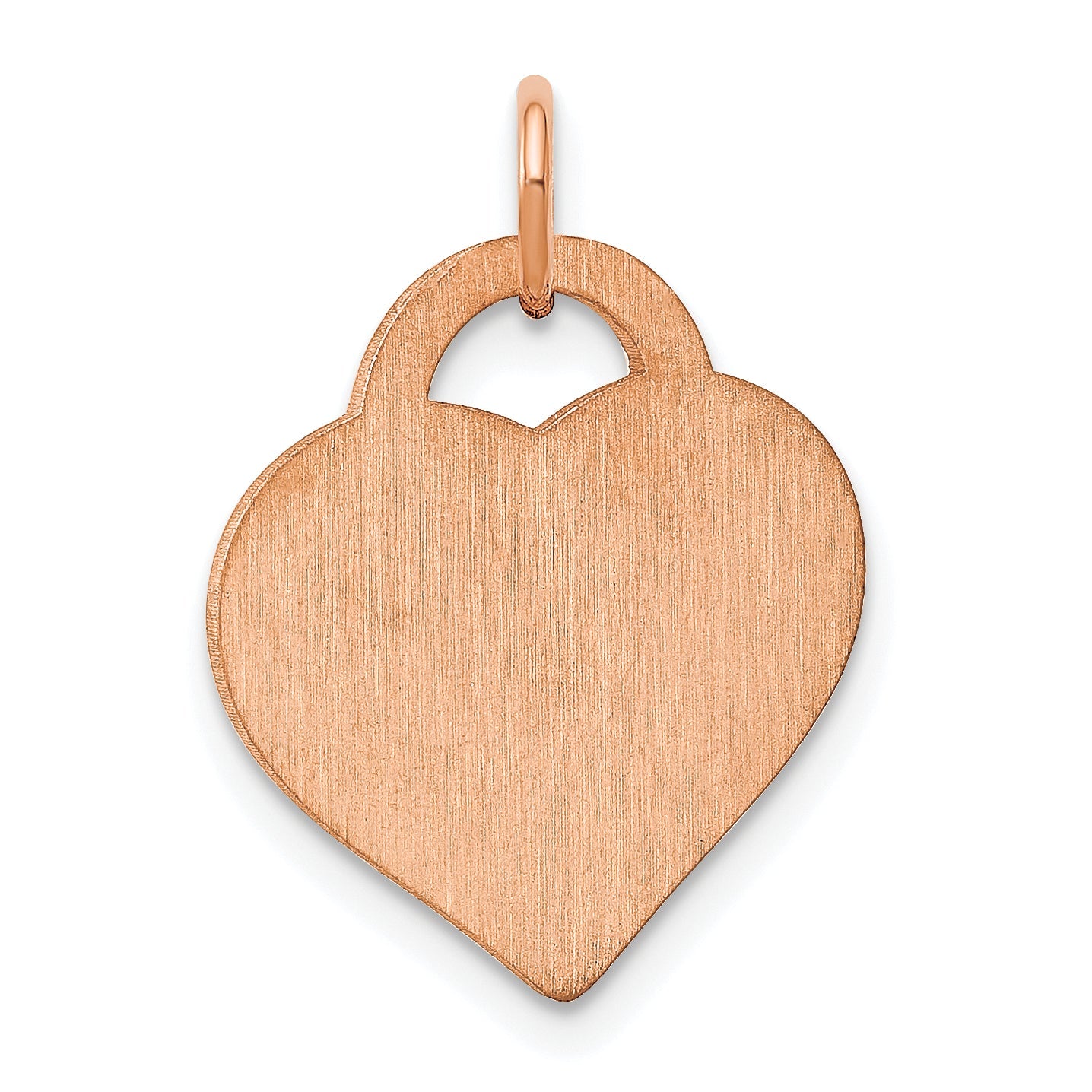 Rose Plated Sterling Silver/Rose Monogram Heart Charm