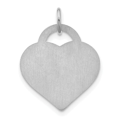 14K White Gold Monogram Heart Charm