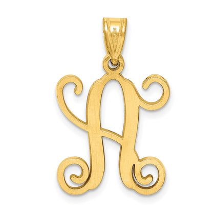 Gold Plated Sterling Silver Letter A Initial Pendant