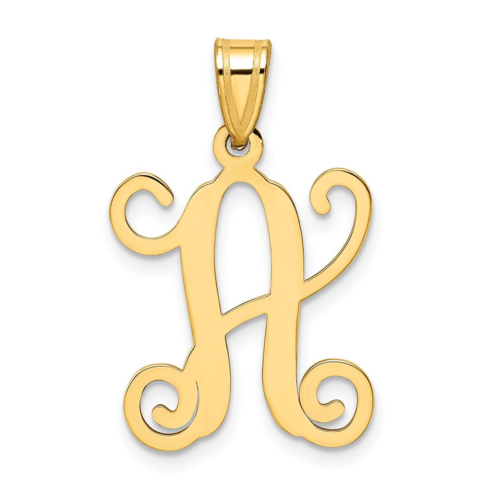 Gold Plated Sterling Silver Letter A Initial Pendant