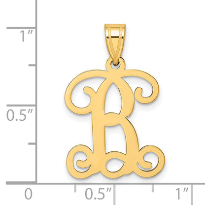 Gold Plated Sterling Silver Letter B Initial Pendant