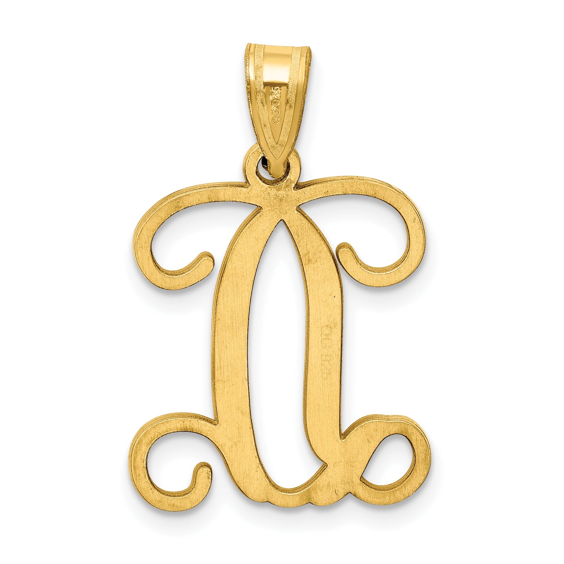 Gold Plated Sterling Silver Letter D Initial Pendant