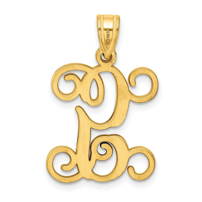 Gold Plated Sterling Silver Letter G Initial Pendant