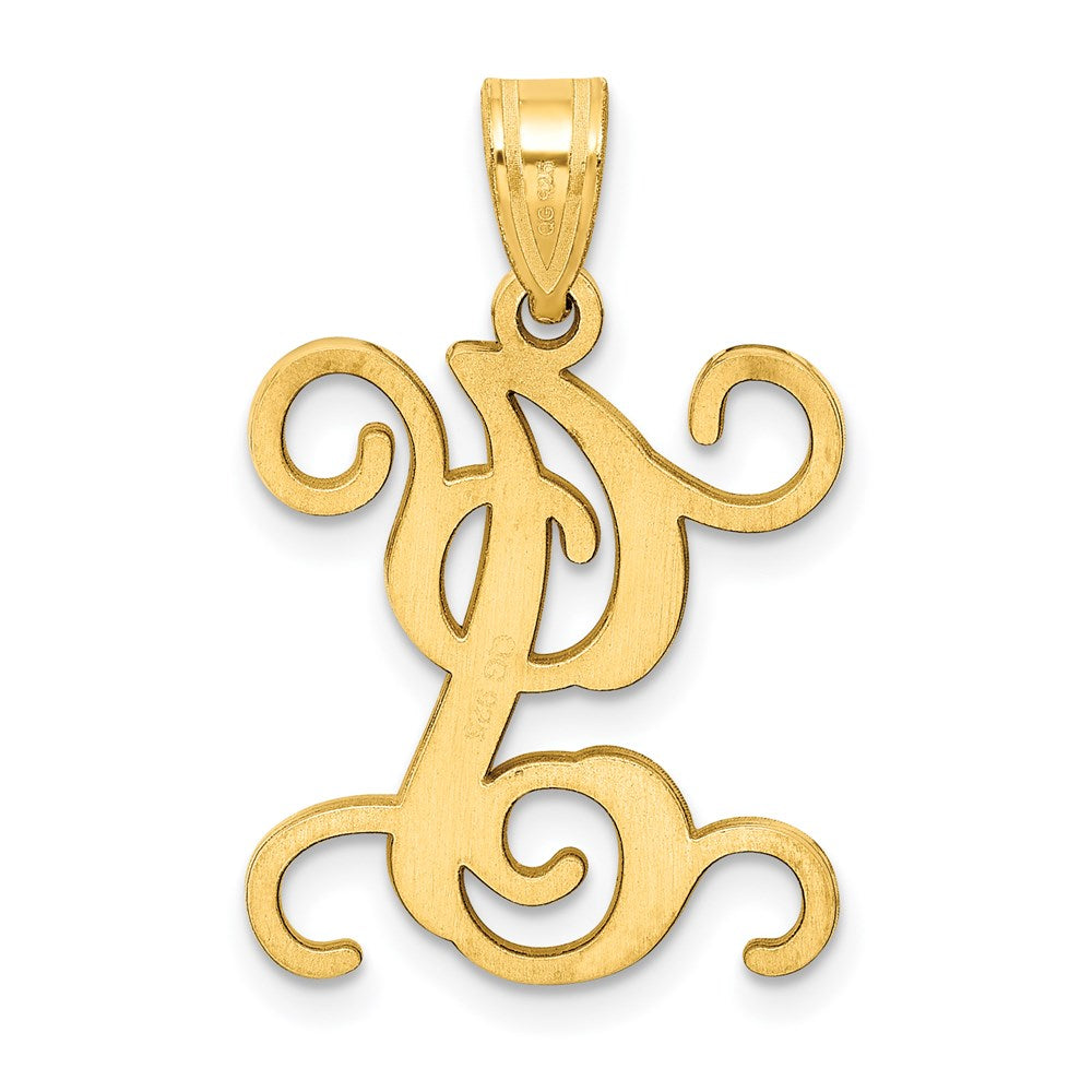 Gold Plated Sterling Silver Letter I Initial Pendant