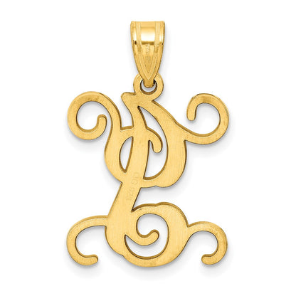 Gold Plated Sterling Silver Letter I Initial Pendant