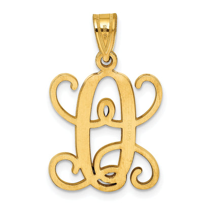 Gold Plated Sterling Silver Letter O Initial Pendant