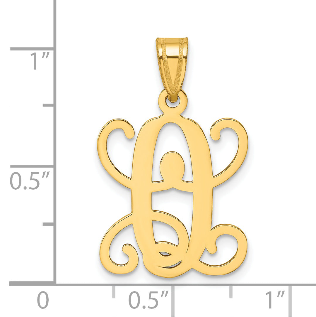 Gold Plated Sterling Silver Letter O Initial Pendant