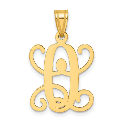 Gold Plated Sterling Silver Letter O Initial Pendant