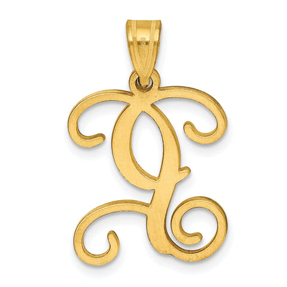 Gold Plated Sterling Silver Letter P Initial Pendant