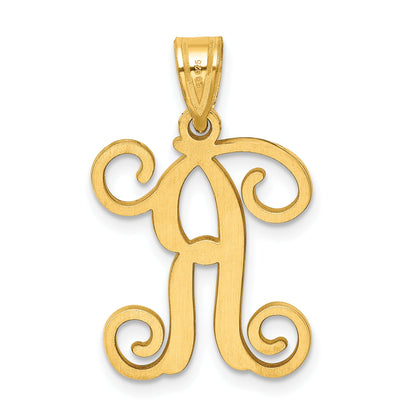 Gold Plated Sterling Silver Letter R Initial Pendant