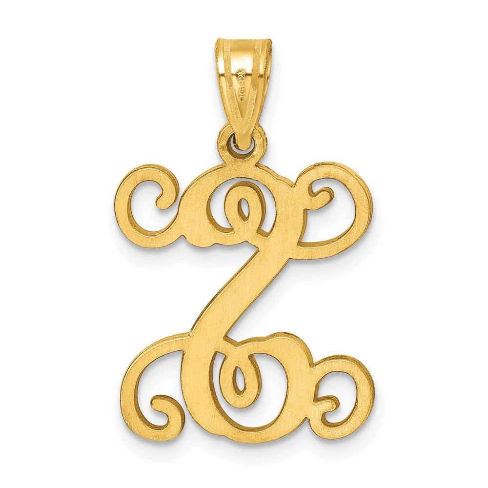 Gold Plated Sterling Silver Letter S Initial Pendant