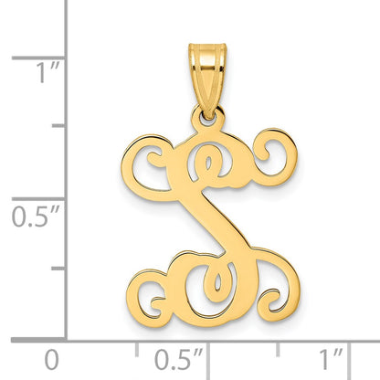 Gold Plated Sterling Silver Letter S Initial Pendant