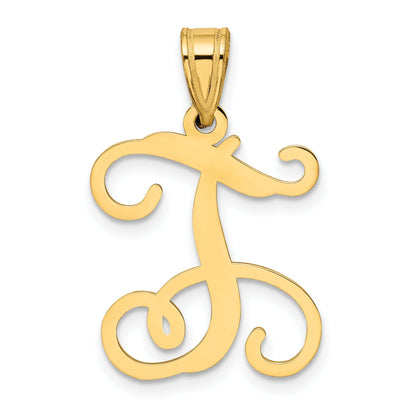 Gold Plated Sterling Silver Letter T Initial Pendant