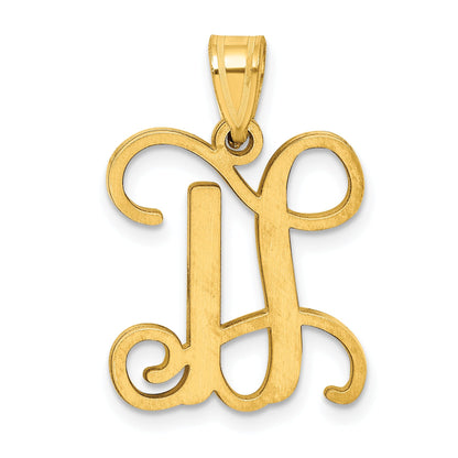 Gold Plated Sterling Silver Letter U Initial Pendant