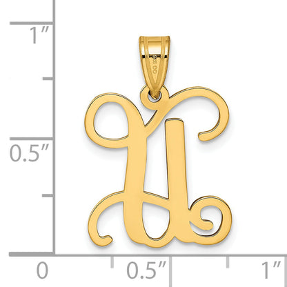 Gold Plated Sterling Silver Letter U Initial Pendant