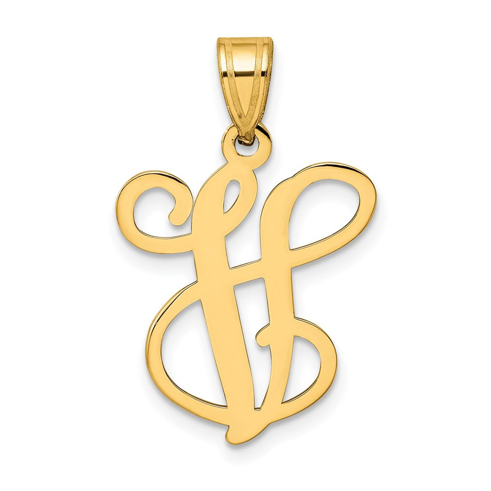 Gold Plated Sterling Silver Letter V Initial Pendant