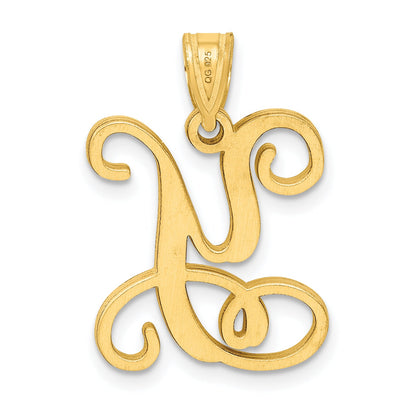 Gold Plated Sterling Silver Letter Y Initial Pendant
