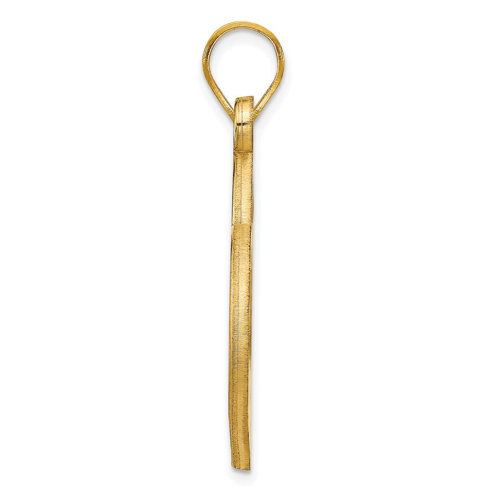 Gold Plated Sterling Silver/Gold Etched Heart Pendant