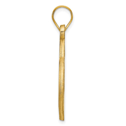 Gold Plated Sterling Silver/Gold Etched Heart Pendant