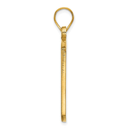 Gold Plated Sterling Silver/Gold Brushed Monogram Pendant