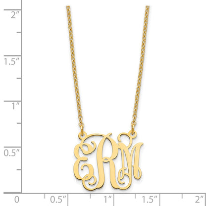Gold Plated Sterling Silver/Gold Small Monogram Necklace