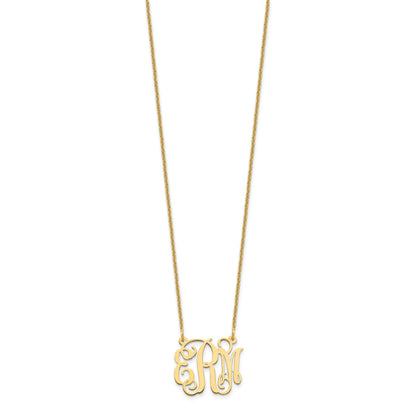 14K Yellow Gold Small Monogram Necklace